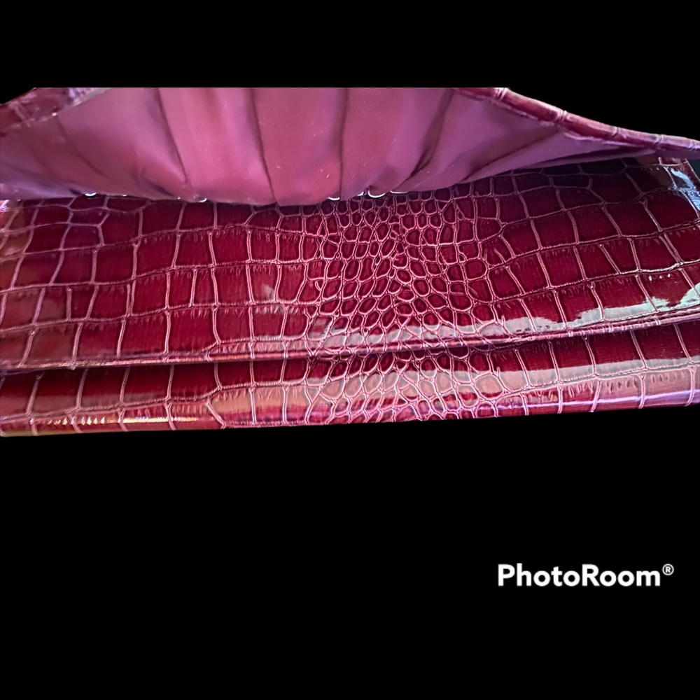 Vintage Giannini Faux Leather Burgundy Clutch - Picture 3 of 5